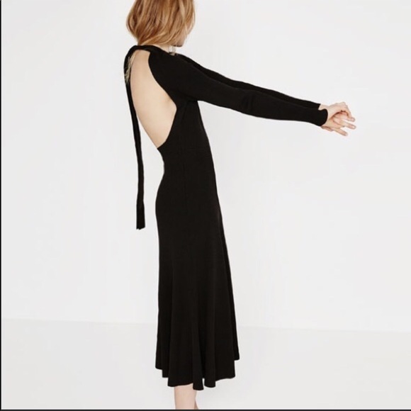 open knit dress zara